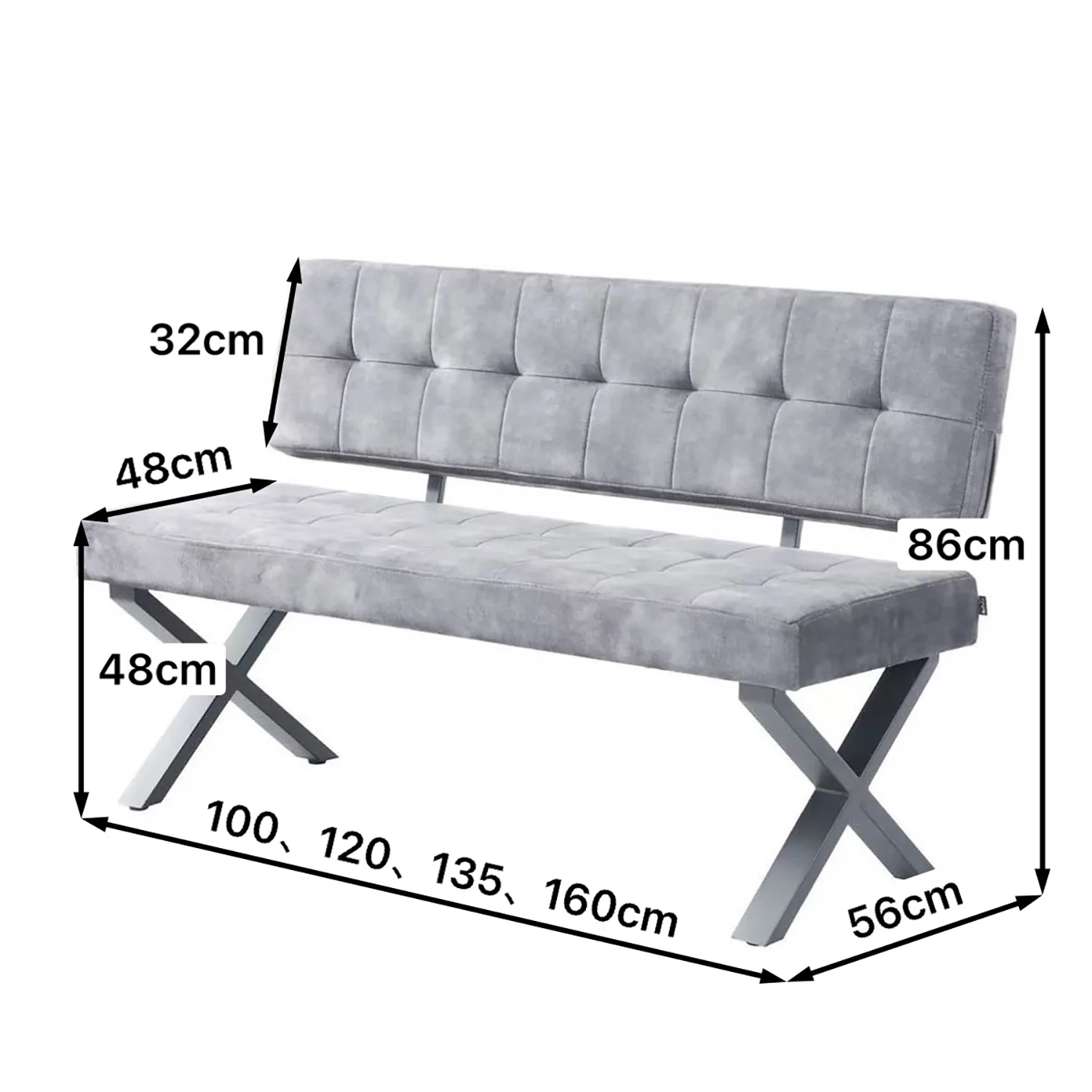 B-Ware Sitzbank KAREN, Gelb, 100cm - Image 4
