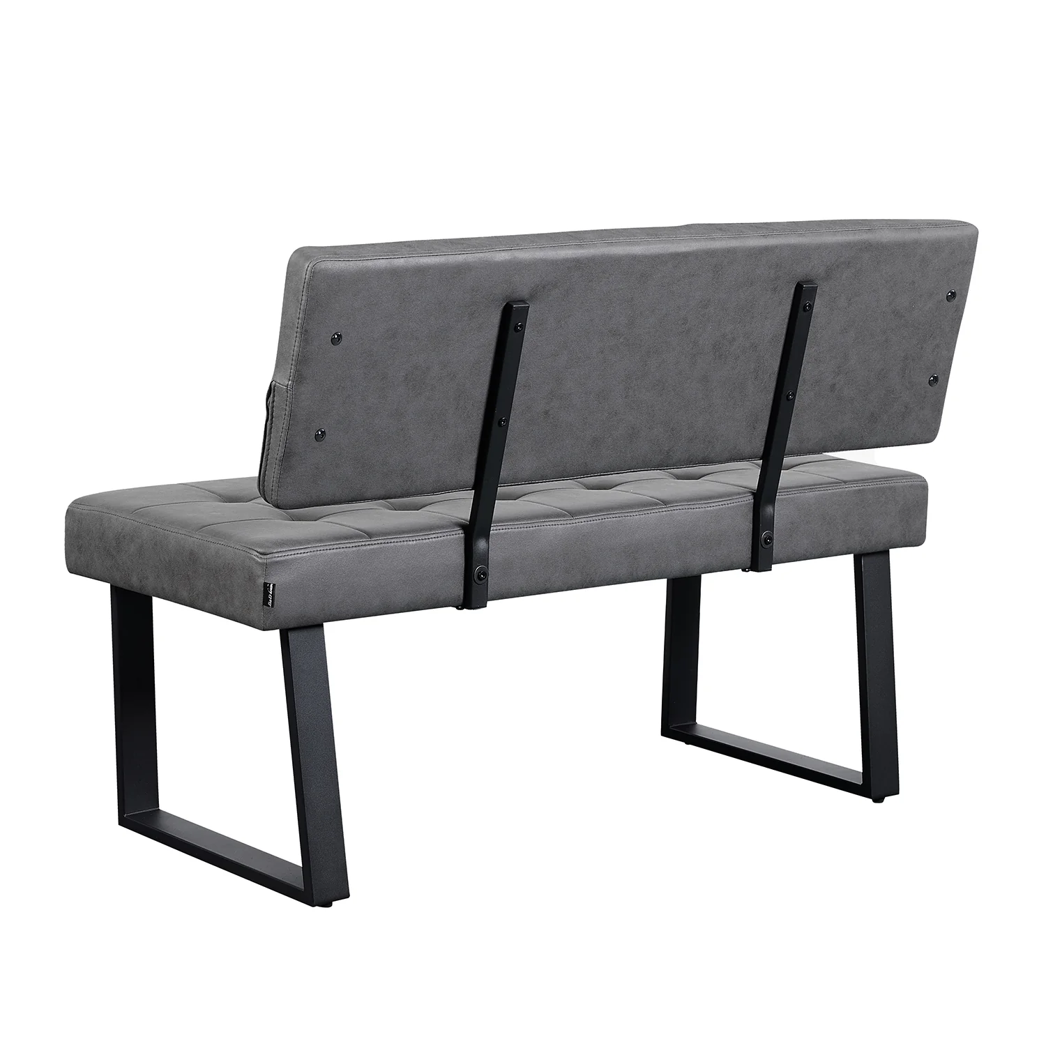 B-Ware Sitzbank SIGFRID, Kunstleder Grau 120cm - Image 2