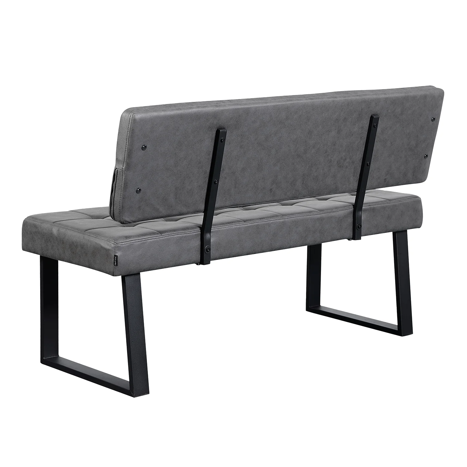 B-Ware Sitzbank SIGFRID, Kunstleder Grau 140cm - Image 2