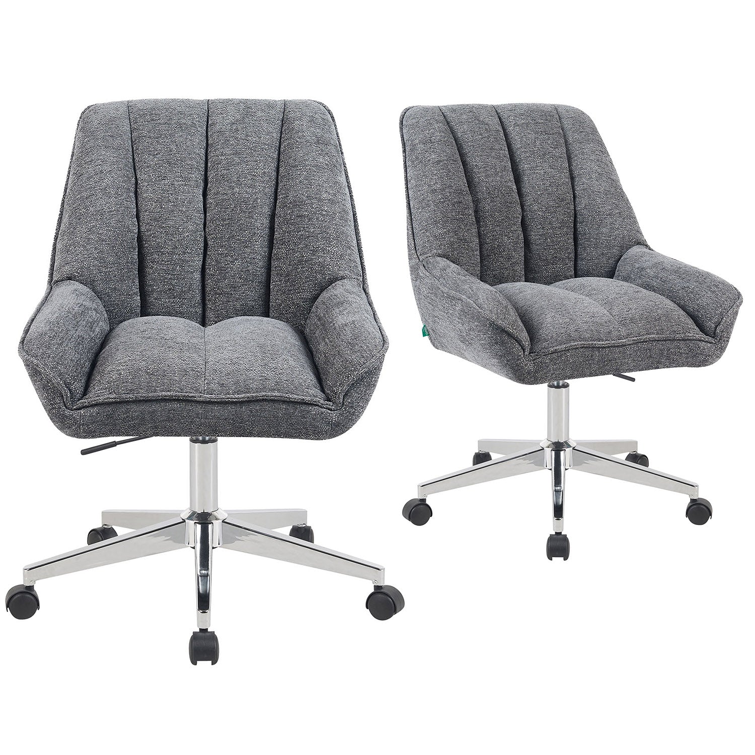 Bürostuhl Mika-Jette 2er-Set – Höhenverstellbar, 360° Drehbar, Matt-Schwarz - Image 17