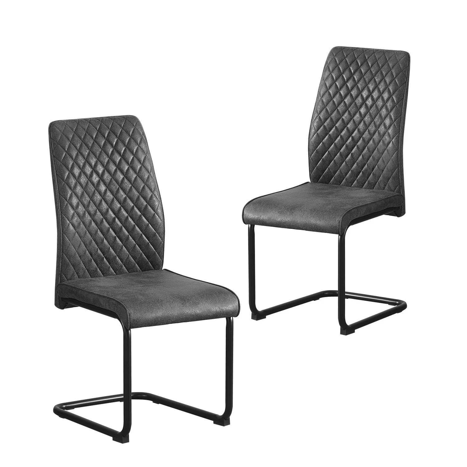 C-Ware Esszimmerstuhl THEO, 2er Set, Anthrazit (ungeprüfte Retoure)