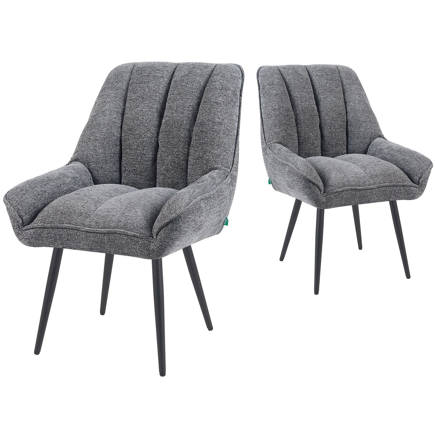 Esszimmerstuhl Mika-Zoe 2er-Set | 360° drehbar | Metall pulverbeschichtet Matt-Schwarz - Image 17