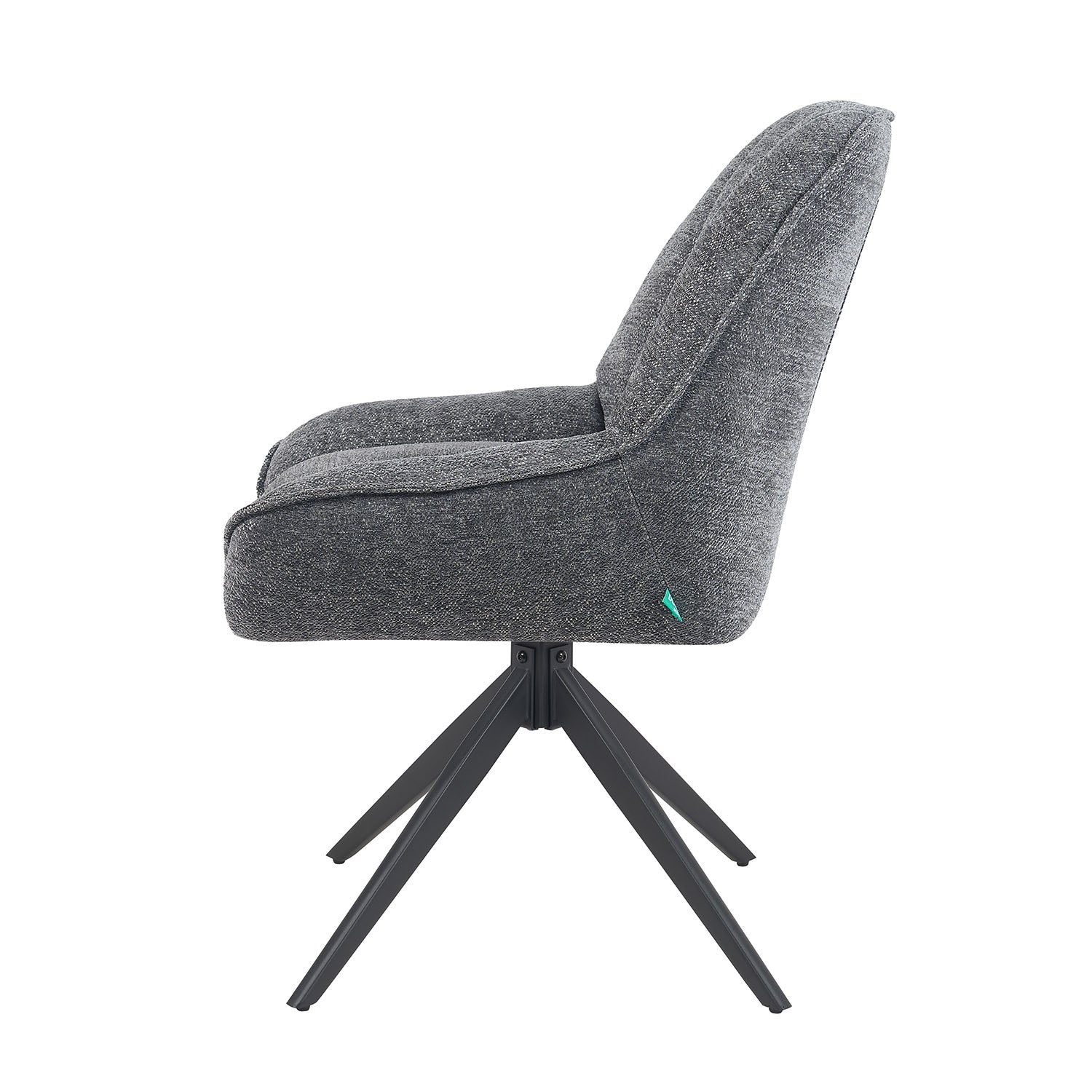 Esszimmerstuhl Mika-Zoe 2er-Set | 360° drehbar | Metall pulverbeschichtet Matt-Schwarz - Image 5