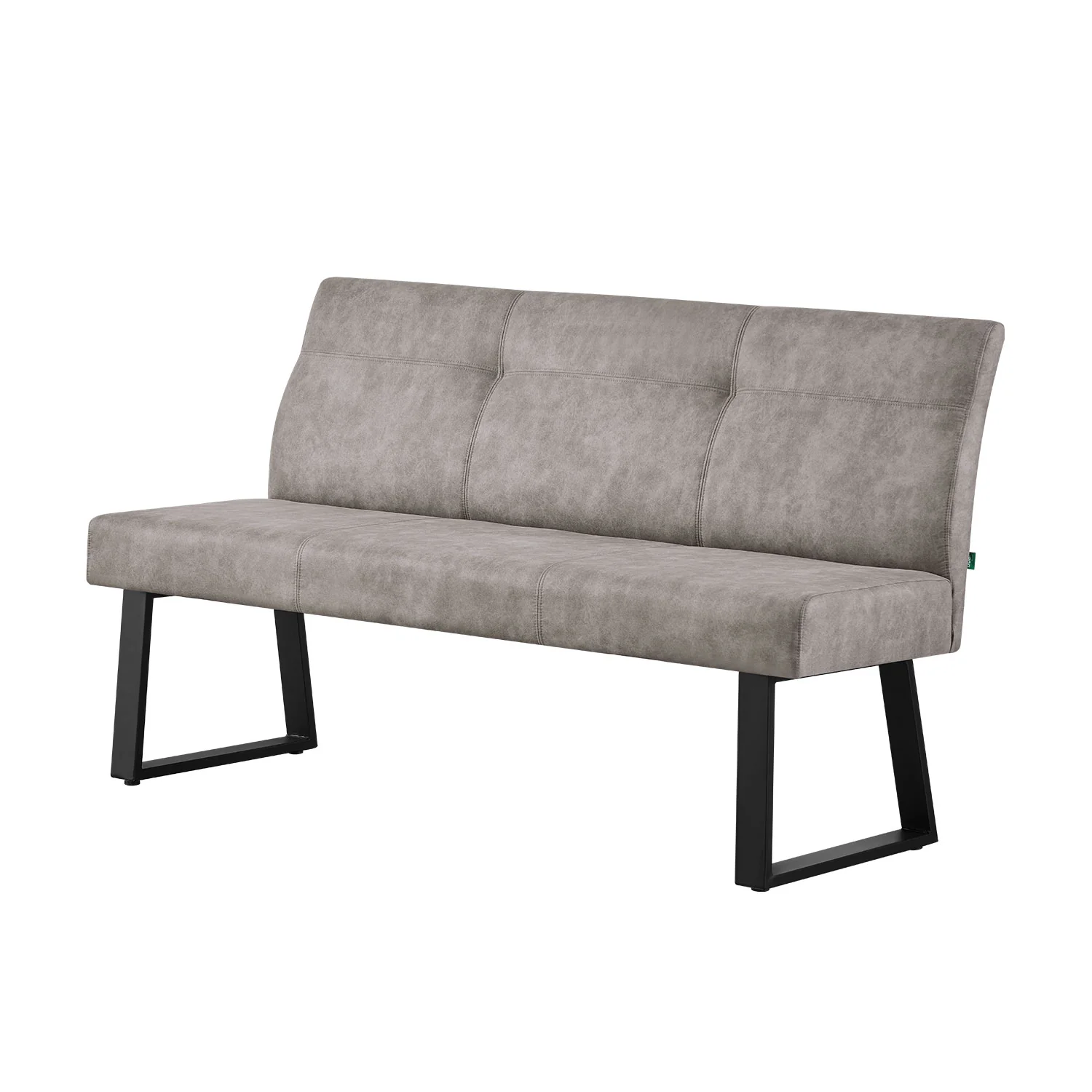 B-Ware Esszimmerbank JOY - Leder Grau